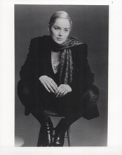 Sharon Stone 8x10 inch photo publicity portrait seated on stool