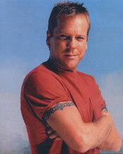 Kiefer Sutherland showing off Tattoos Headshot 8x10 Photograph