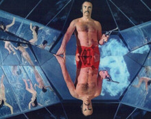 Sean Connery holds gun from futuristic thriller 1974 Zardoz 8x10 inch photo