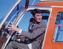 On Her Majesty's Secret Service 1969 George Lazenby in helicopter 8x10 photo