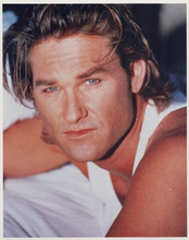 Kurt Russell 1980's era portrait in white sleeveless shirt 8x10 inch photo