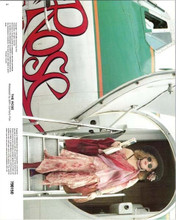 The Rose 1979 8x10 inch photo Bette Midler descends steps of her plane
