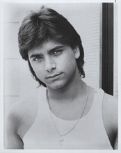 John Stamos 1984 portrait in white sleeveless t-shirt vintage 8x10 inch photo
