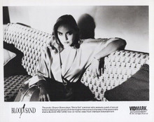 Sharon Stone 1991 portrait seated on sofa Blood and Sand 8x10 inch photo