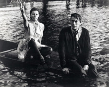Arabesque 1966 Sophia Loren & Gregory Peck fall in Oxford river 8x10 inch photo