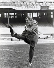 Jack Lemmon at Cleveland Municipal Stadium kicks football Fortune Cookie 8x10
