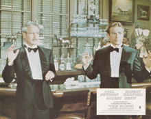 The Sting 1974 8x10 inch photo Paul Newman Robert Redford hands up 8x10 photo