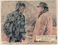 Airport 1970 George Kennedy Burt Lancaster try to clear snow runway 8x10 photo
