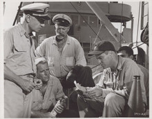 Mr Roberts Jack Lemmon reads letter to Dick Powell & men 8x10 inch photo