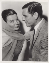Peter Gunn TV detective series Craig Stevens with unidentified star 8x10 photo