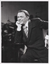 Frank Sinatra cool pose smiling from his 1960's TV special 8x10 inch photo