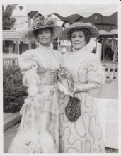 Falcon Crest Abby Dalton & Jane Wyman in period dress 8x10 inch photo
