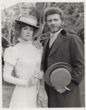 Falcon Crest Jamie Rose & Robert Foxworth in period dress 8x10 inch photo