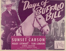 Days of Buffalo Bill Sunset Carson Tom London vintage 8x10 inch photo