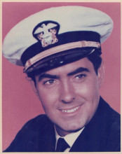 Tyrone Power dashing 1940's smiling portrait in military cap vintage 8x10 photo