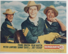 Sergeant's 3 vintage 8x10 lobby card reproduction Sinatra Dean & Peter Lawford