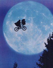E.T. The Extra Terrestrial vintage 8x10 inch photo classic flying bicycle scene