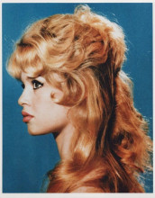 Brigitte Bardot vintage 8x10 inch photo beautiful portrait in profile