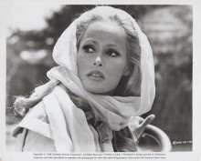 Ursula Andress 1968 original 8x10 inch photo with long hair wearing head scarf