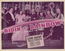 Ridin" On A Rainbow Gene Autry Smiley Burnette Mary Lee vintage 8x10 inch photo