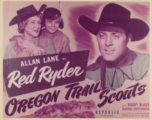 Oregon Trail Scouts Allan Lane as Red Ryder Bobby Blake vintage 8x10 inch photo