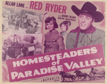 Homesteaders of Paradise Valley Allan Lane Bobby Blake vintage 8x10 inch photo