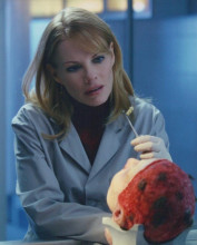 Marg Helgenberger CSI TV series severed head in lab vintage 8x10 inch photo