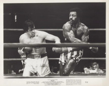Rocky 1976 original 8x10 inch Sylvestor Stallone and Carl Weathers boxing