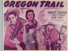 Oregon Trail Sunset Carson Peggy Stewart Frank Jaquet vintage 8x10 inch photo