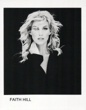 Faith Hill Studio Portrait Vintage 8x10 Inch Photo black background promotional