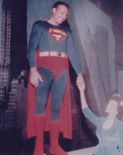 Superman 1950's TV vintage 8x10 inch photo George Reeves Noel Neil hold hands