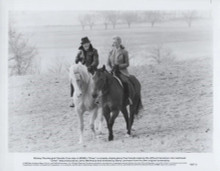 Diner 1982 original 8x10 inch photo Mickey Rourke & Claudia Cron riding horses