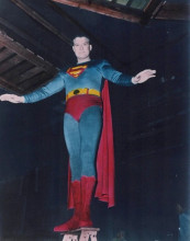 Superman 1950's TV series vintage 8x10 inch photo George Reeves stands on ladder