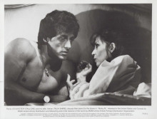Rocky III original 8x10 inch Sylvestor Stallone & Talia Shire in bed talking