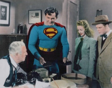 Superman 1940's/1950's serial Kirk Alyn in scene vintage 8x10 inch photo