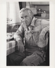 Jason Robards 1980's era portrait in denim dungarees original 8x10 photo