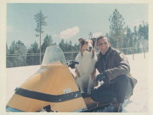 Lassie TV series 1960's original 7x9 inch TV photo CBS Lassie Jack DeMave