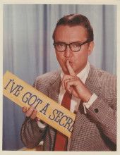 Steve Allen original 7x9 inch TV photo I've Got A Secret game show snipe on back