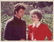 Falcon Crest CBS original 7x9 inch TV photo Lorenzo Lamas Jane Wyman snipe back