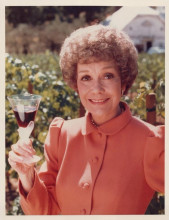 Falcon Crest CBS original 7x9 inch TV photo Jane Wyman with wine snipe on back