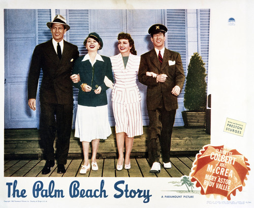 This is an image of Vintage Reproduction Lobby Card of The Palm Beach Story 295021