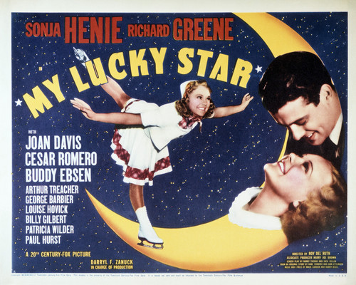 This is an image of Vintage Reproduction Lobby Card of My Lucky Star 295034