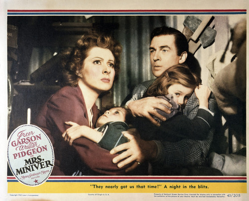 This is an image of Vintage Reproduction Lobby Card of Mrs. Miniver 295045