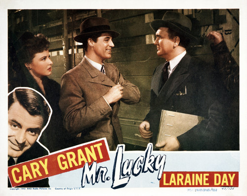 This is an image of Vintage Reproduction Lobby Card of Mr. Lucky 295046
