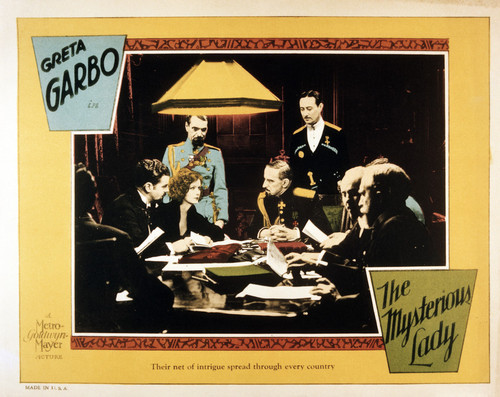 This is an image of Vintage Reproduction Lobby Card of The Mysterious Lady 295051