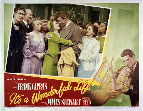 This is an image of Vintage Reproduction Lobby Card of Its a Wonderful Life 295258