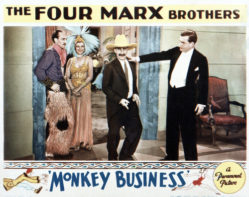 This is an image of Vintage Reproduction Lobby Card of Monkey Business 295276