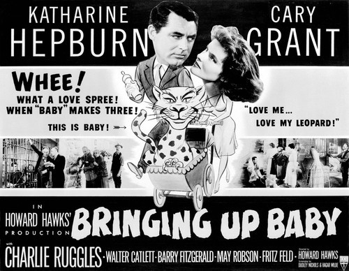 This is an image of Vintage Reproduction Lobby Card of Bringing Up Baby 101296