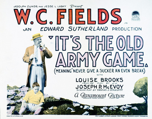 This is an image of Vintage Reproduction Lobby Card of It's the Old Army Game 296234