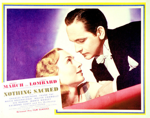This is an image of Vintage Reproduction Lobby Card of Nothing Sacred 296235